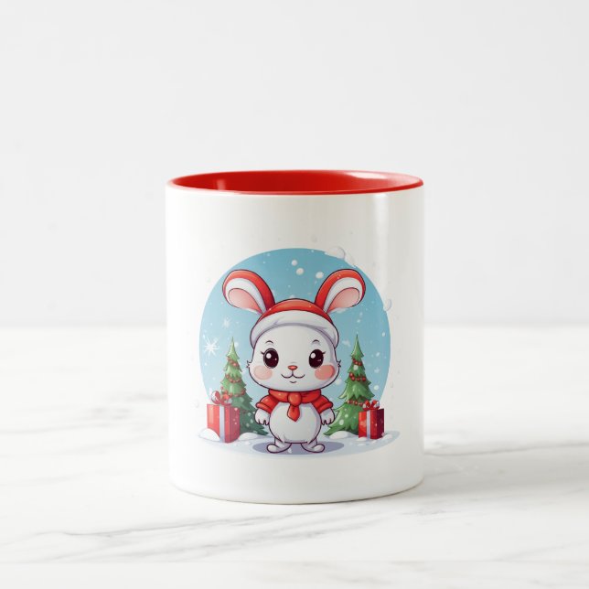 Cute Little Bunny Christmas Mug (Center)