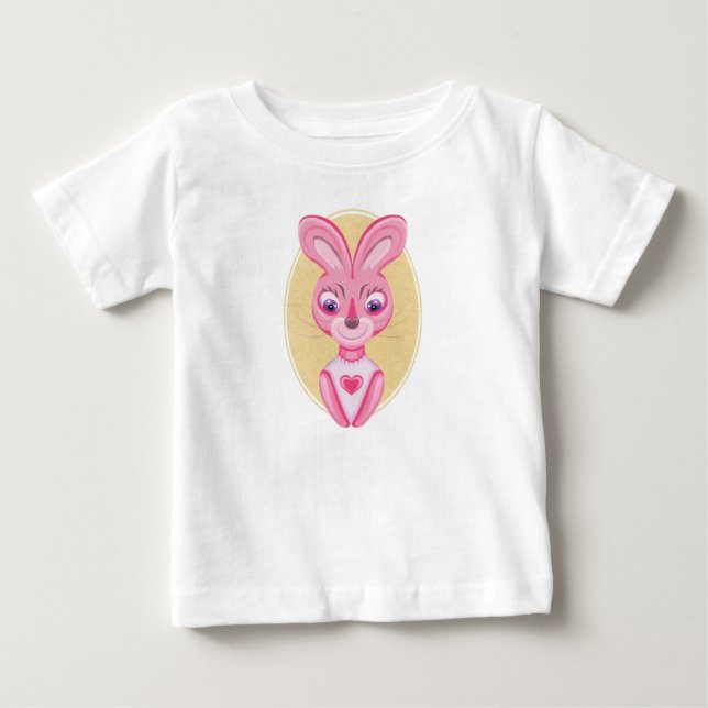 Cute little bunny girl cartoon  baby T-Shirt (Front)
