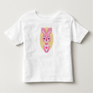 Cute little bunny girl cartoon toddler t-shirt