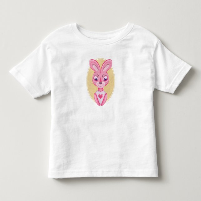 Cute little bunny girl cartoon  toddler t-shirt (Front)