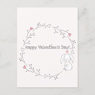 Cute Little Bunny - Happy Valentine Classroom