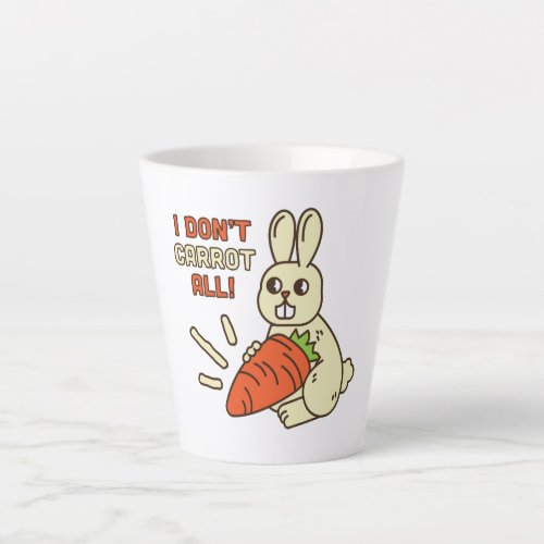 Cute Little Bunny Holding Its Carrot Latte Mug