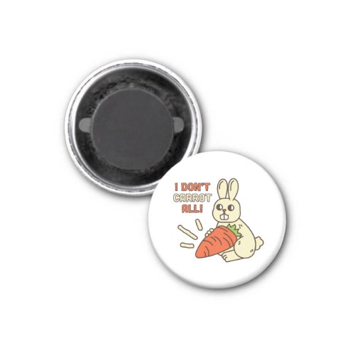 Cute Little Bunny Holding Its Carrot Magnet