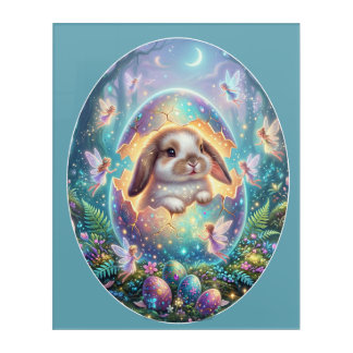 Cute Little Bunny in the Egg Acrylic Print