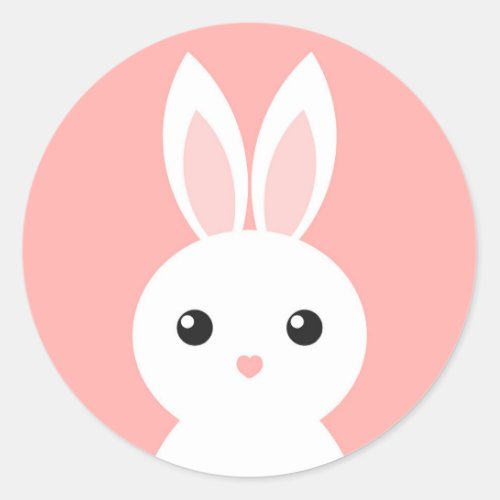 Cute little bunny pink Sticker