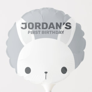 Cute Little Bunny Rabbit Birthday Balloon