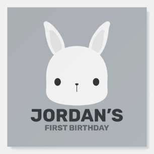 Cute Little Bunny Rabbit  Birthday Party Foam Board
