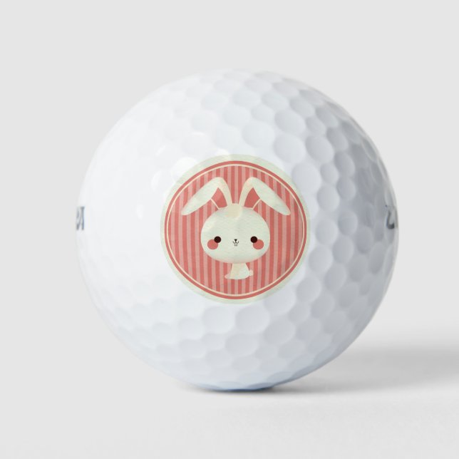 Cute little bunny rabbit golf balls (Front)