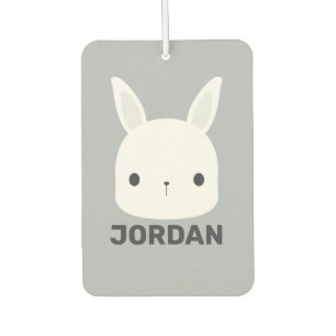 Cute Little Bunny Rabbit with Personalized Name Air Freshener