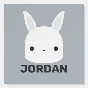 Cute Little Bunny Rabbit with Personalized Name Foam Board