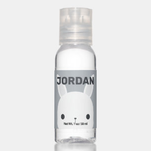 Cute Little Bunny Rabbit with Personalized Name Hand Sanitizer