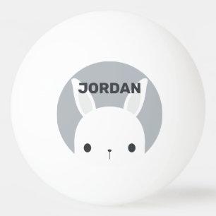 Cute Little Bunny Rabbit with Personalized Name Ping Pong Ball