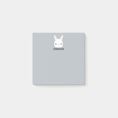 Cute Little Bunny Rabbit with Personalized Name Post_it Notes