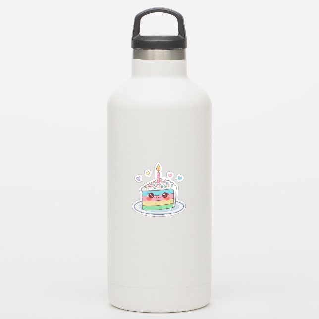 Cute Little Cake Slice Sticker (Waterbottle)