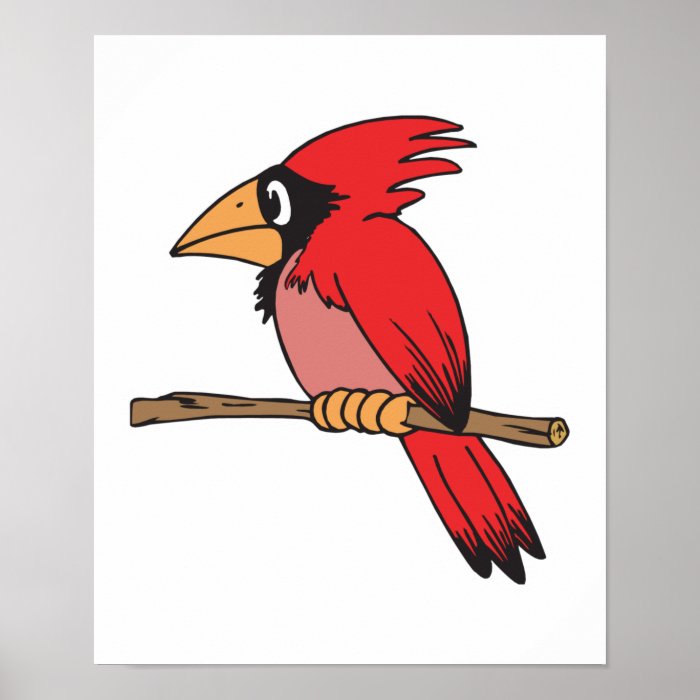 cute little cardinal print
