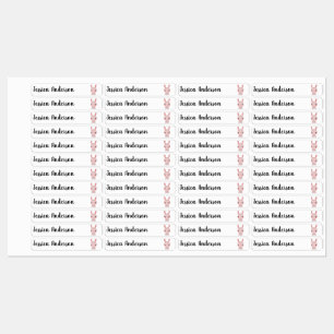 Cute LIttle Cartoon Bunny Rabbit Animal Art Kids' Labels