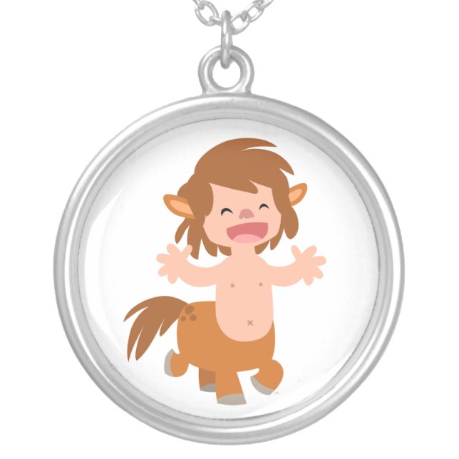 Cute Little Cartoon Centaur Necklace (Front)