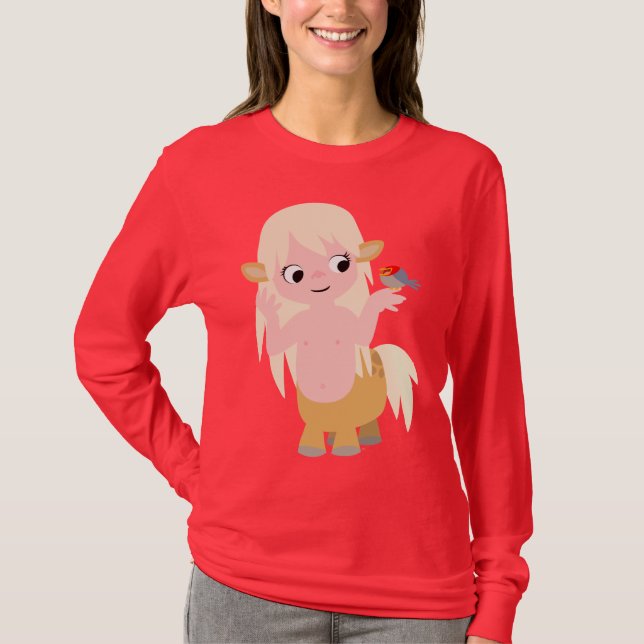 Cute Little Cartoon Centauress Women T-Shirt (Front)