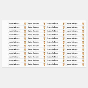 Cute LIttle Cartoon Giraffe Animal Art Kids' Labels