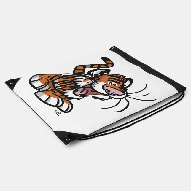 Cute Little Cartoon Tiger Drawstring Backpack (Side)