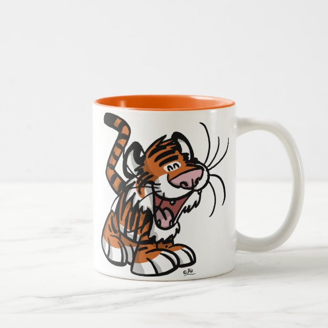 Cute Little Cartoon Tiger Mug (Right)