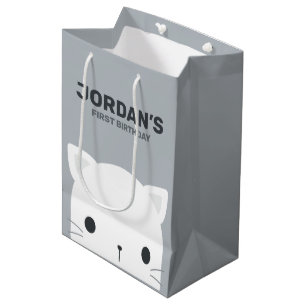 Cute Little Cat Birthday Medium Gift Bag