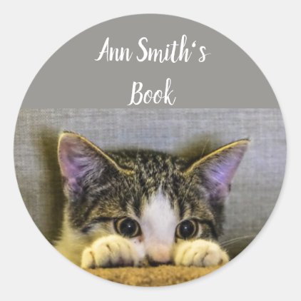 Cute Little Cat Book Plate to Customize