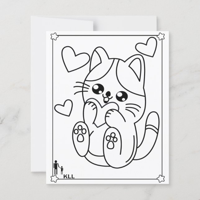 Cute little cat coloring (Front)