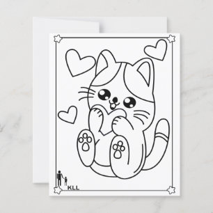 Cute little cat coloring