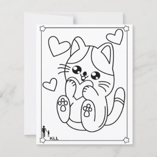 Cute little cat coloring