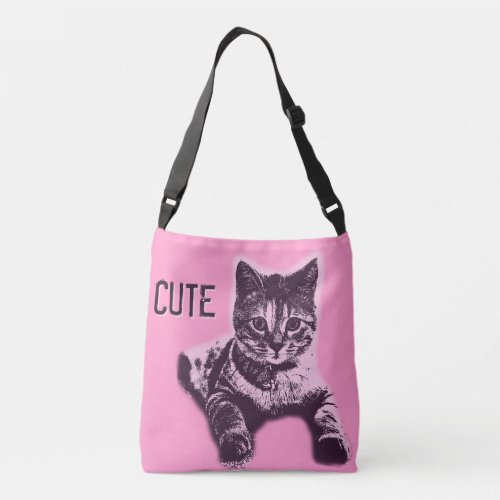 Cute Little Cat Kitten Kitty Pet Crossbody Bag