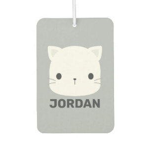 Cute Little Cat with Personalized Name Air Freshener