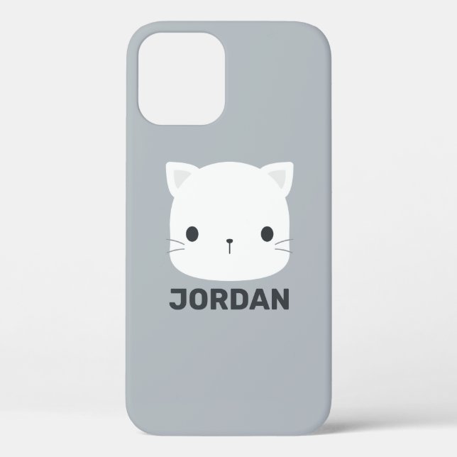 Cute Little Cat with Personalized Name Case-Mate iPhone Case (Back)