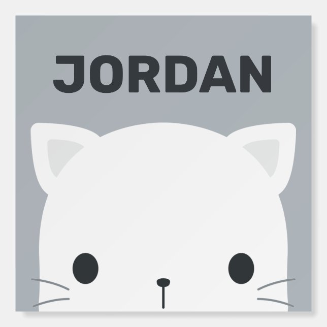 Cute Little Cat with Personalized Name Foam Board (Front)