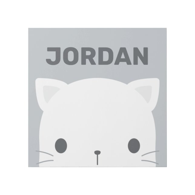 Cute Little Cat with Personalized Name Gallery Wra Wrap (Front)