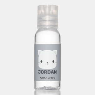 Cute Little Cat with Personalized Name Hand Sanitizer