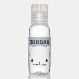 Cute Little Cat with Personalized Name Hand Sanitizer