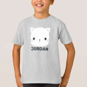 Cute Little Cat with Personalized Name T-Shirt