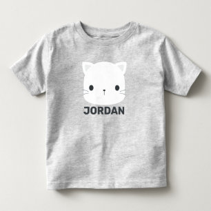Cute Little Cat with Personalized Name Toddler T-shirt