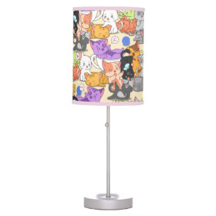 Cute Little Cats Pattern Table Lamp