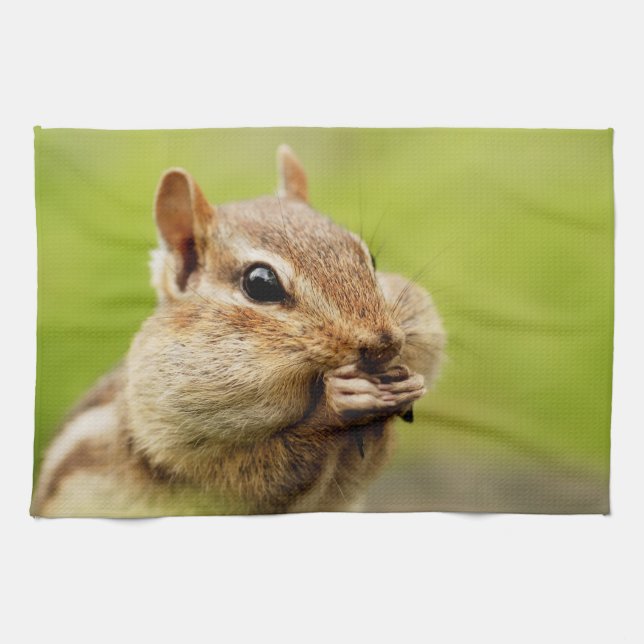 Cute Little Cheeky Chipmunk Towel (Horizontal)