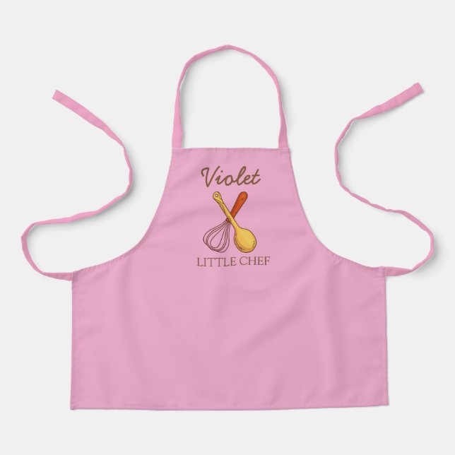 Cute Little Chef Custom Name  Apron (Front)