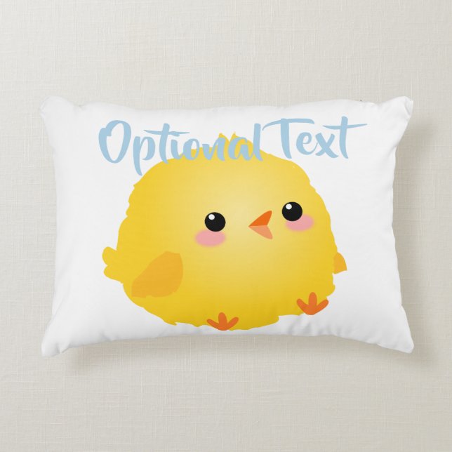 Cute Little Chick Accent Pillow (Front)