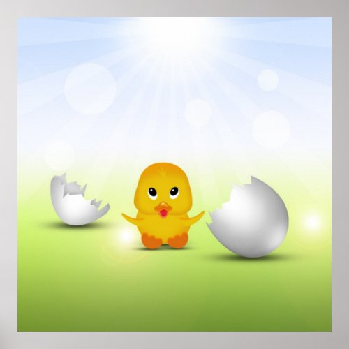 Cute Little Chick _ Poster Print