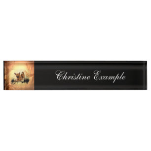 Cute little chihuahua desk name plate