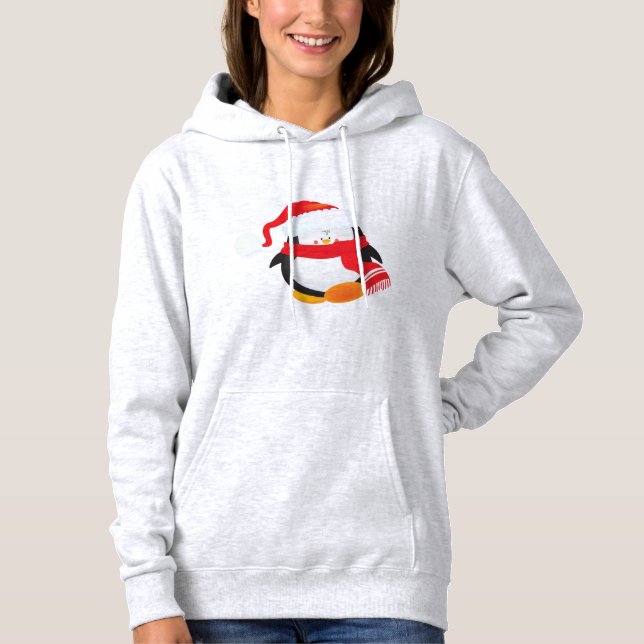 Cute little Christmas penguin Hoodie (Front)