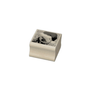Cute Little Christmas Piglet Rubber Stamp