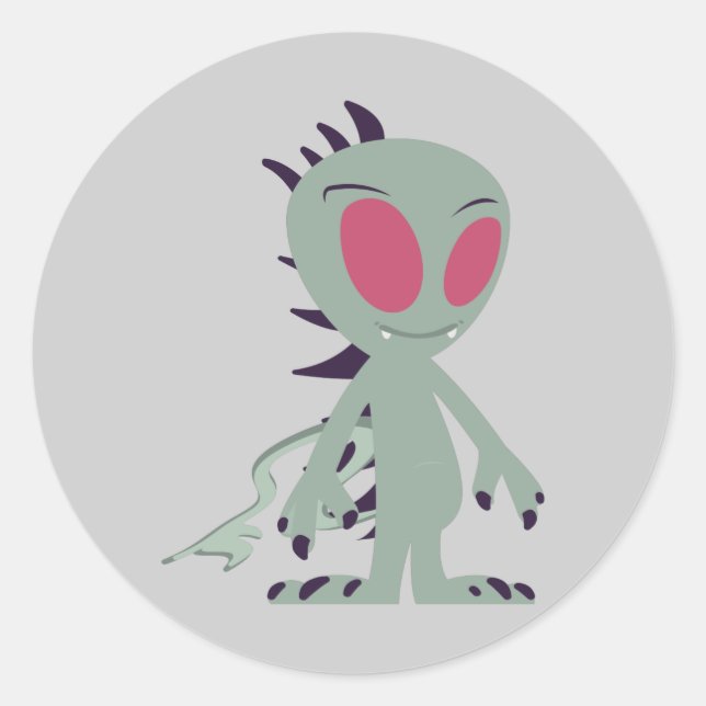 Cute little Chupacabra Classic Round Sticker (Front)