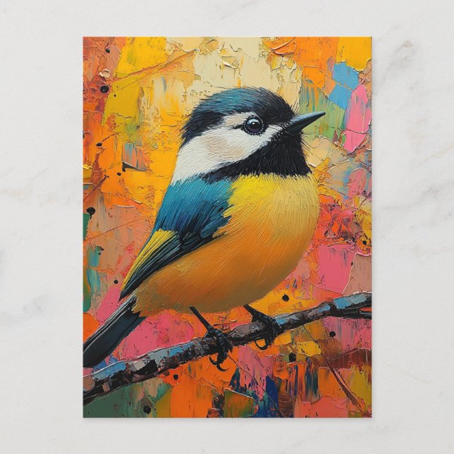 Cute Little Colorful Bird Postcard (Front)