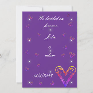 cute little colorful heart heart invitation